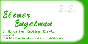 elemer engelman business card